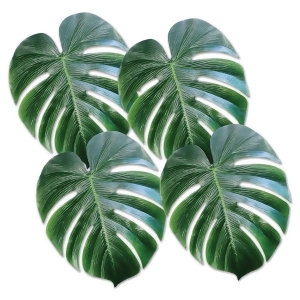 Club Pack of 48 Green Tropical Hawaiian Palm Leaves Decorations 13 - All