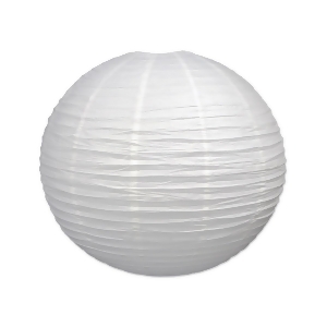 Pack of 6 White Decorative Classical Jumbo Paper Lantern Hanging Decorations 30 - All