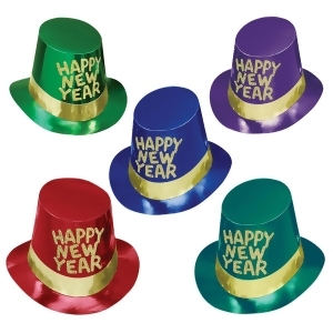 Club Pack of 25 Gold Coast Hi-Hats Happy New Years Legacy Party Favor Hats - All