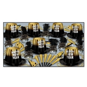 The Gold Entertainer Kit For 50 People for New Year's Eve - All