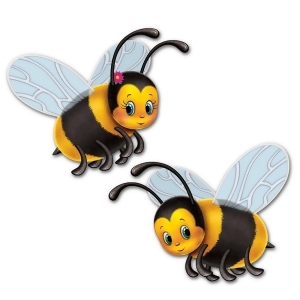 Club Pack of 24 Yellow and Black Bumblebee Party Cutout Decorations 17 - All