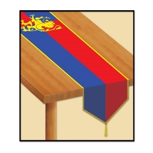 Club Pack 12 Red Blue and Yellow Printed Medieval Table Runner 72 - All