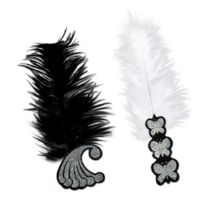 Club Pack of 50 Black and White Roaring 20's Happy New Years Legacy Party Favor Tiaras - All
