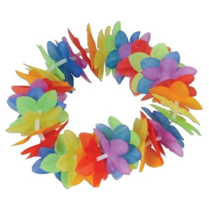Pack of 12 Tropical Island Luau Party Rainbow Flower Costume Headbands 20 - All