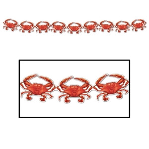 Pack of 12 Nautical Red Crab Double-Sided Jointed Party Streamer Banners 72 - All