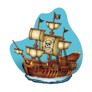 Pack of 12 Pirate Ship Birthday Party Double Sided Wall Plaque Decorations 15 - All