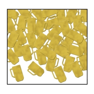 Club Pack of 12 Gold Fanci-Fetti Beer Mug Celebration Confetti Bags 1 oz. - All