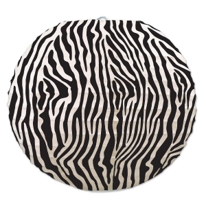 Club Pack of 18 Black and White Zebra Print Paper Lantern Hanging Decorations 9.5 - All