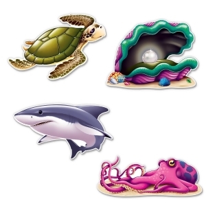 Club Pack of 48 Assorted Under The Sea Creatures Cutout Decorations 14 16 - All