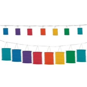 Pack of 6 Fun Festive and Colorful Rainbow Lantern Garland Hanging Decorations 12' - All