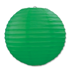 Club Pack of 18 Festive Green Hanging Paper Lantern Party Decorations 9.5 - All
