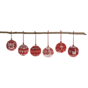 Pack of 12 Red and White Shatterproof Knit Sweater Christmas Ball Ornaments 3 - All