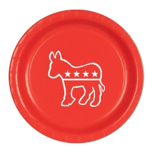 Pack of 96 Disposable Red Democratic Donkey Dinner Plates 9 - All