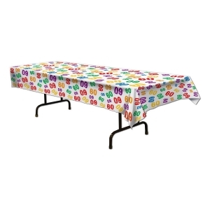 Club Pack of 12 Multi-Colored Disposable Plastic Party Banquet Table Covers 108 - All