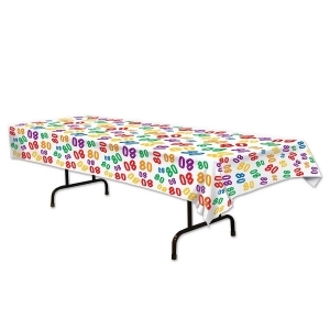 Club Pack of 12 Multi-Colored Disposable Plastic Party Banquet Table Covers 108 - All