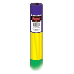 100' Purple Gold and Green Mardi Gras Disposable Plastic Banquet Party Table Roll - All