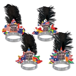 Club Pack of 50 International Happy New Years Legacy Party Favor Tiaras - All