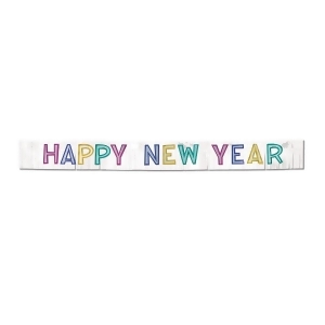 Pack of 6 Metallic Happy New Years Party Decoration Banner 9.6' - All