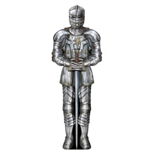 Pack of 12 Jumbo Life-Size Medieval Jointed Suit of Armor Party Decorations 6' - All