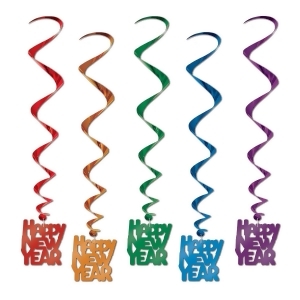 Club Pack of 30 Multi-Colored Whirls Happy New Year Party Decoration 33 - All