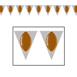 Pack of 12 American Football Game Day Tailgating Party Decoration Pennant Banners 12' - All