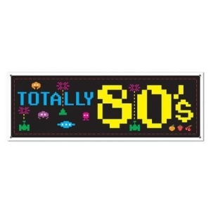 Pack of 12 1980s Pixelated Video Game Party Decoration Banners with Grommets 5' - All
