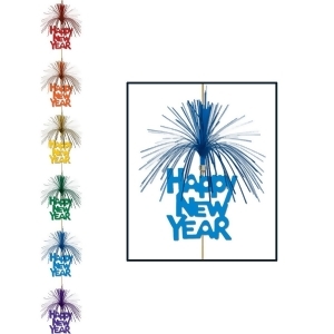 Club Pack of 12 Multi-Colored Firework Stringer Happy New Year Party Decoration 7' - All