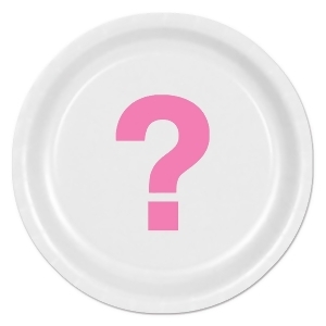 Pack of 96 Disposable Guessing Team Pink For Girls Dinner Plates 9 - All