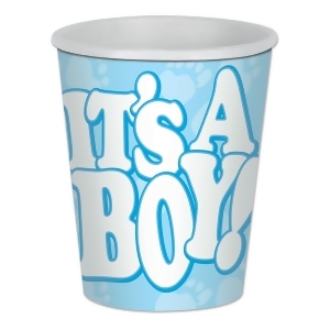 Club Pack of 96 It's A Boy Hot and Cold Beverage Cups 9 oz. - All
