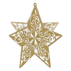Club Pack of 12 Gold Cutout 3-D Glittered Star Centerpiece Decorations 12 - All
