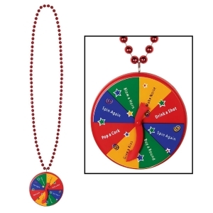 Club Pack of 12 Beaded Necklace Spinner Medallion 40 - All