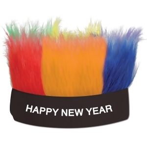 Club Pack of 12 Hairy Happy New Year Decorative Party Headbands - All