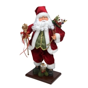 18 Santa Claus with Gift Bag and Staff Christmas Tabletop Decoration - All