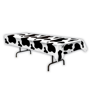 Club Pack of 12 Cow Print Rectangle Tablecovers 54 x 108 - All
