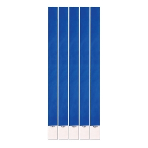 Club Pack of 600 Solid Blue 10 Tyvek Party Wristbands - All