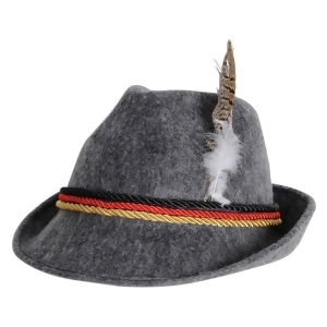 Club Pack of 6 Oktoberfest German Alpine Felt Hat with Feather One Size - All