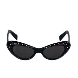 Pack of 6 Elegant Black Jewel Fanci-Frame Eyeglass Party Favor Costume Accessories - All