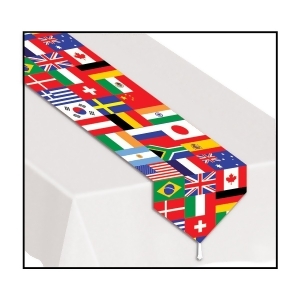 Club Pack of 12 Printed International Flag Table Runner 6' - All