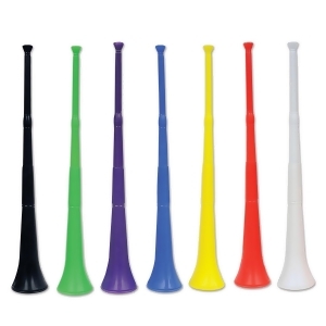 Club Pack of 12 Festive Multi-Colored Collapsible Stadium Horn Party Favors 28.5 - All