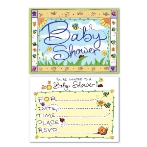 Club Pack of 96 Neutral Gender Baby Shower Invitations 5.5 - All