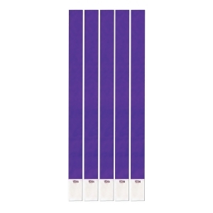 Club Pack of 600 Solid Purple 10 Tyvek Party Wristbands - All