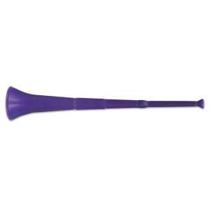 Club Pack of 12 Festive Purple Collapsible Stadium Horn Party Favors 28.5 - All