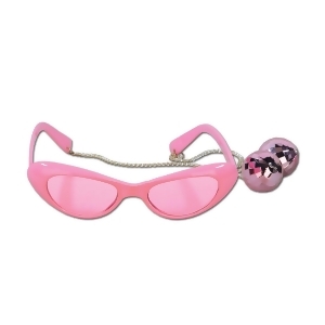 Pack of Pink 70's Disco Night Fanci-Frame Eyeglass Party Favor Costume Accessories - All