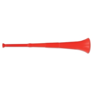 Club Pack of 12 Festive Red Collapsible Stadium Horn Party Favors 28.5 - All