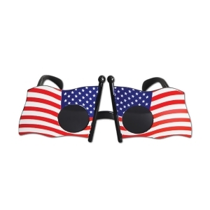 Pack of 6 Patriotic Flag Fanci-Frame Eyeglass Party Favor Costume Accessories - All
