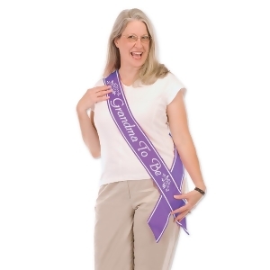 Club Pack of 6 Purple and White Grandma To Be Nylon Sashes 33 x 4 - All