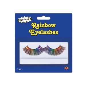 Club Pack of 12 Multi-Colored Lgbt Pride Themed Eyelash Costume Accessories - All
