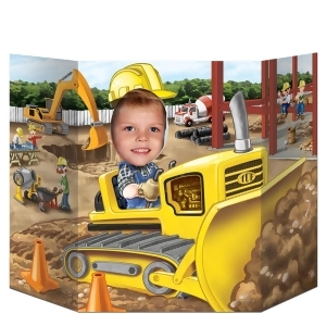 Pack of 6 Construction Themed Yellow Bulldozer Truck Photo Prop Decorations 37 x 25 - All