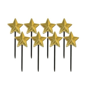 Club Pack of 96 Gold and Black Star Food Drink or Decoration Party Picks 3 - All