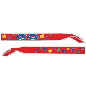 Club Pack of 6 Red and Multi Colored Satin Sash - All